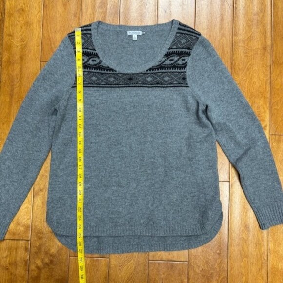 Toad & Co Womens Lambswool Aleutia Crew Sweater Size L Gray Minimalist Lagenlook - Picture 8 of 10